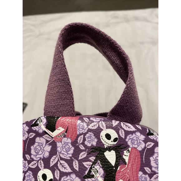 Bioworld Disney Nightmare Before Christmas Mini Purse Backpack Jack Sally Purple - Picture 6 of 16
